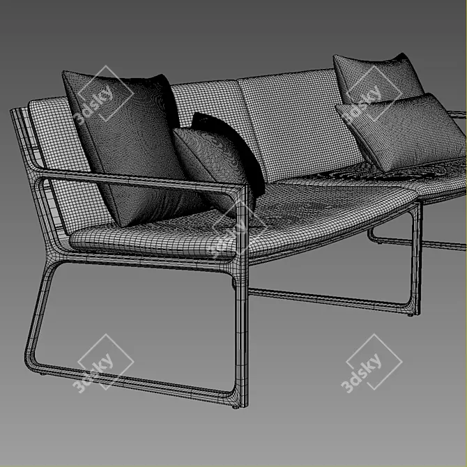 Restoration Hardware VIETRI Sofa: Elegant and Comfortable 3D model image 3