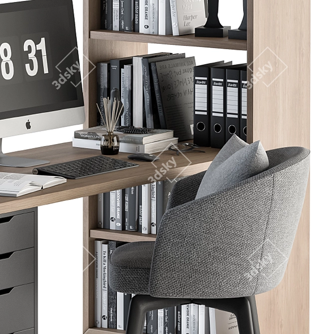 Modern Office Essentials - Home Office 19 3D model image 3