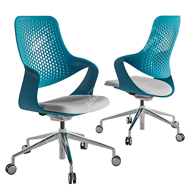Coza Task Chair: Comfortable & Dynamic Support 3D model image 1