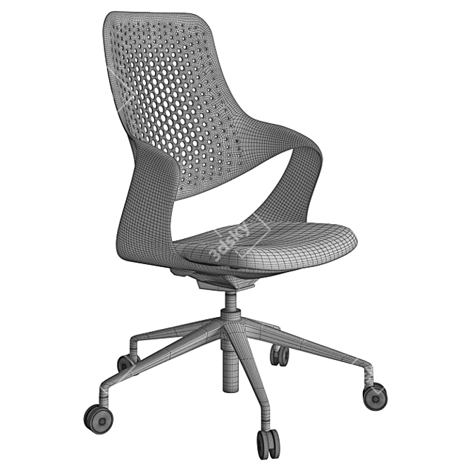 Coza Task Chair: Comfortable & Dynamic Support 3D model image 3