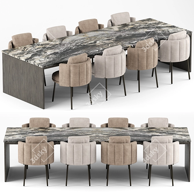 Torri Dining Set: Elegant and Versatile 3D model image 2