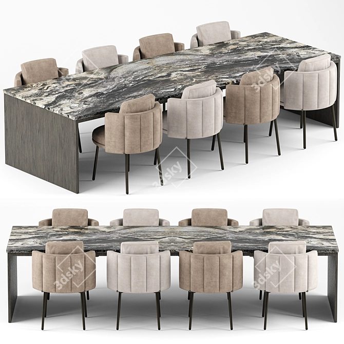 Torri Dining Set: Elegant and Versatile 3D model image 4