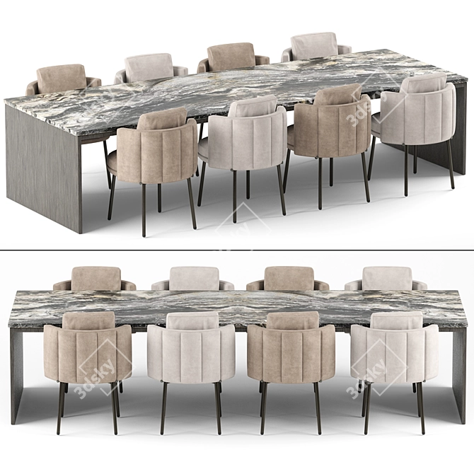 Torri Dining Set: Elegant and Versatile 3D model image 5