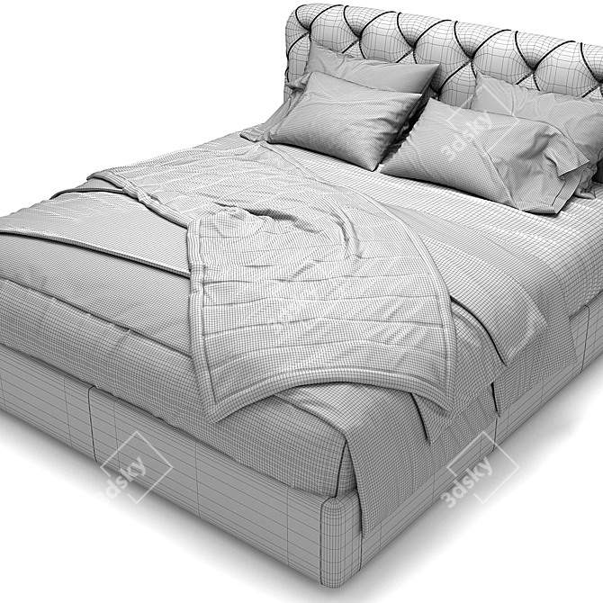 Elegant Flair Bed: Poltronafrau 3D model image 3