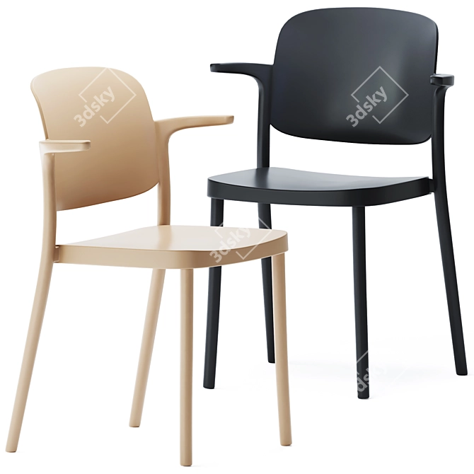 Elegant Piazza 2 Chair 3D model image 2