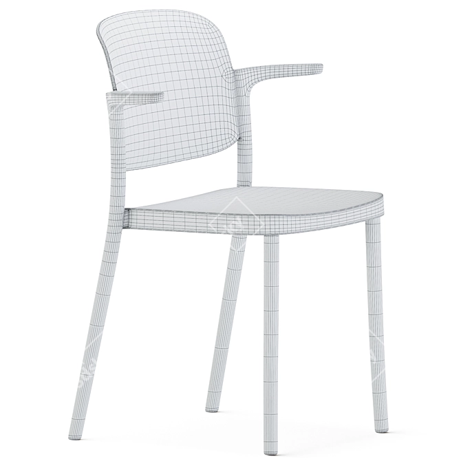 Elegant Piazza 2 Chair 3D model image 5