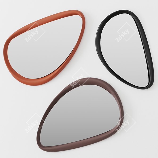 Sleek SOHO Mirror by Ozzio Italia 3D model image 1