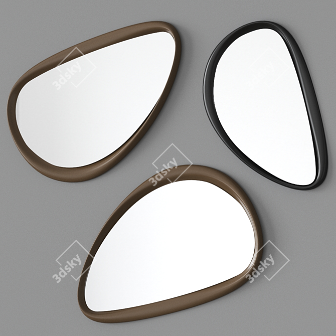 Sleek SOHO Mirror by Ozzio Italia 3D model image 3