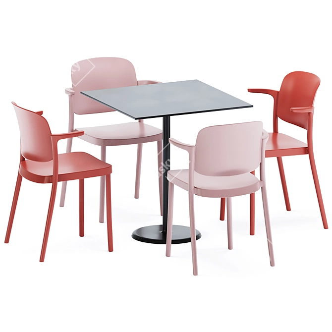 Colos Table & Chair Set 3D model image 2