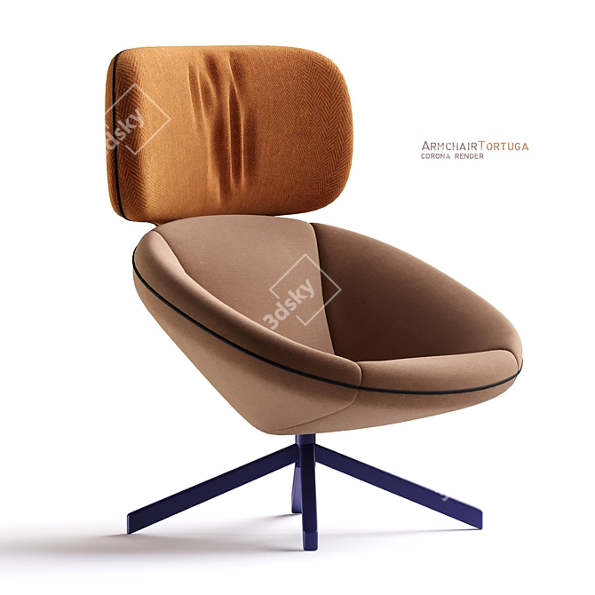 Elegant Tortuga Armchair: Perfect Comfort 3D model image 1