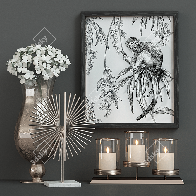 Glimmering Home Decor Set 3D model image 2