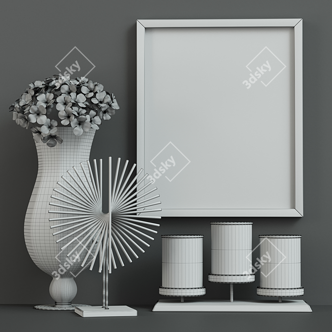 Glimmering Home Decor Set 3D model image 6