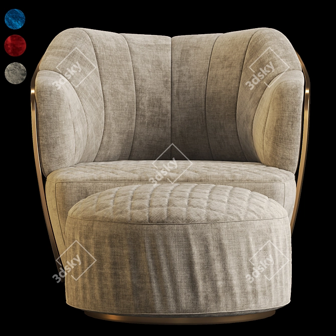 Elegant Minotti Chair: 4 Models 3D model image 1