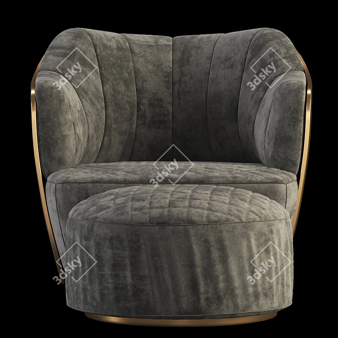 Elegant Minotti Chair: 4 Models 3D model image 3