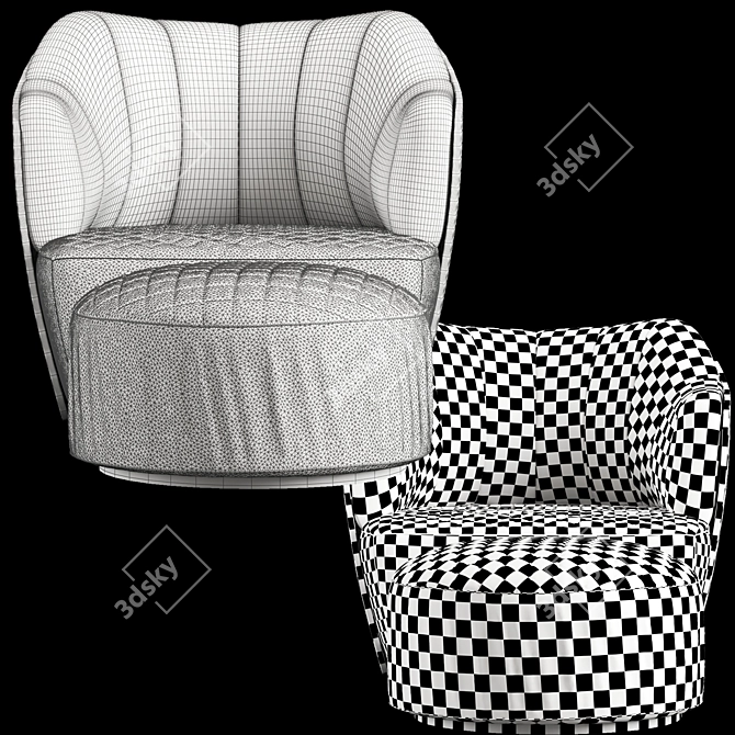 Elegant Minotti Chair: 4 Models 3D model image 6