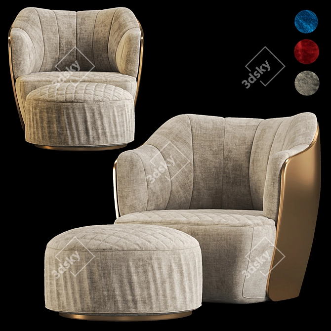 Elegant Minotti Chair: 4 Models 3D model image 7