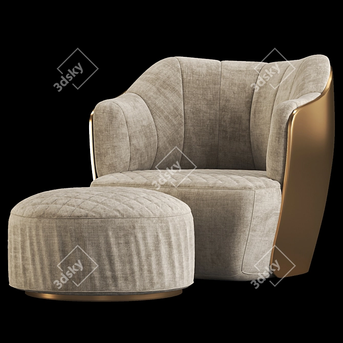 Elegant Minotti Chair: 4 Models 3D model image 13