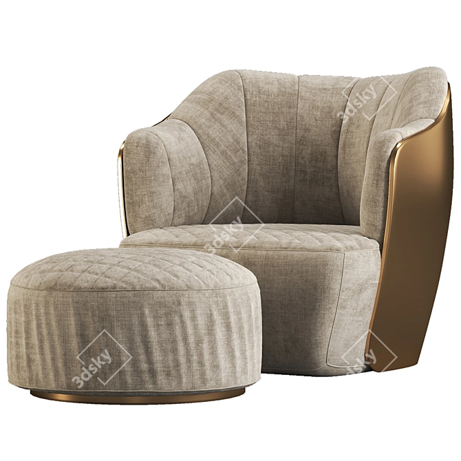 Elegant Minotti Chair: 4 Models 3D model image 15