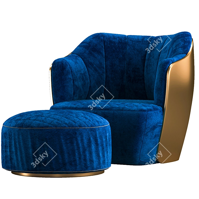 Elegant Minotti Chair: 4 Models 3D model image 16