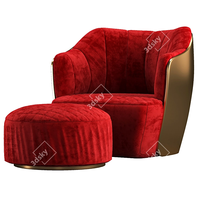 Elegant Minotti Chair: 4 Models 3D model image 18