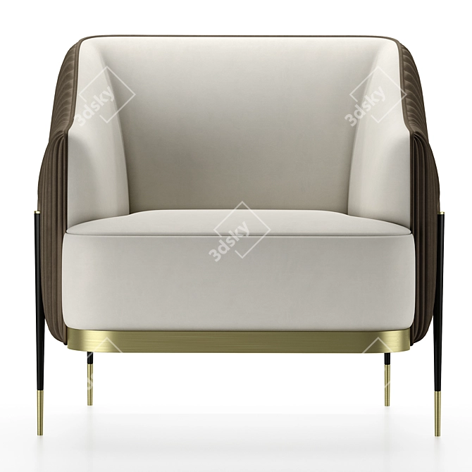 Elegant Capitol Collection Armchair 3D model image 1