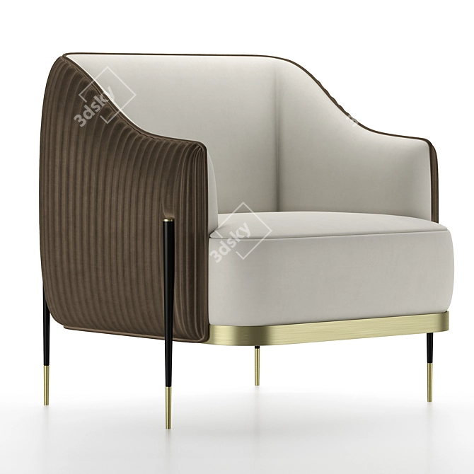 Elegant Capitol Collection Armchair 3D model image 2