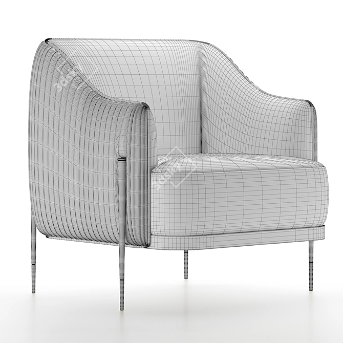 Elegant Capitol Collection Armchair 3D model image 3