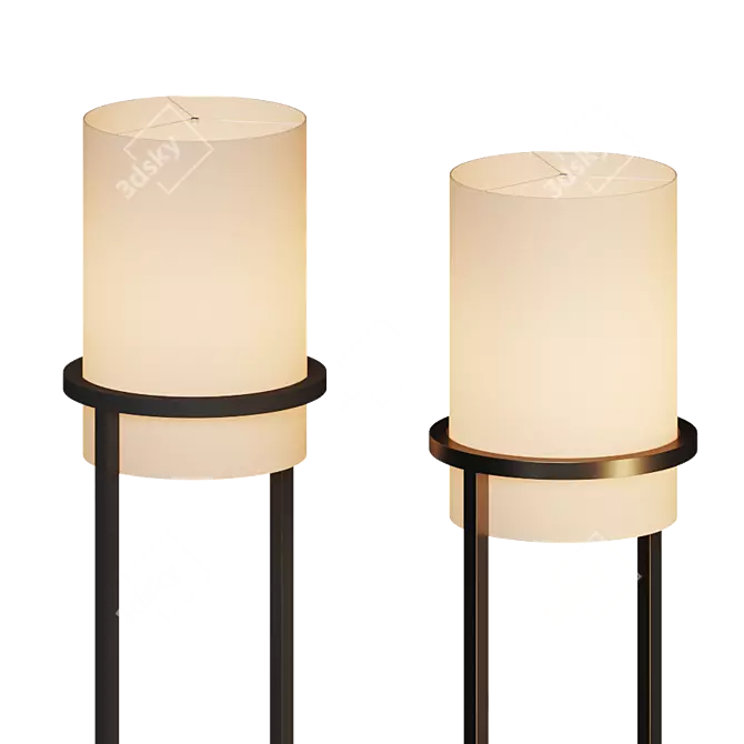 Bricelyn Modern Industrial Floor Lamp 3D model image 2