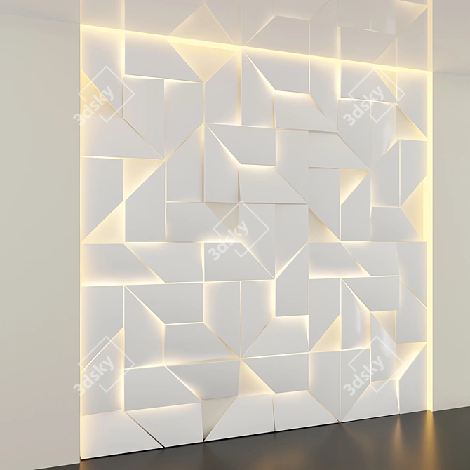 Innovative 3D LED IQ Panel 3D model image 2