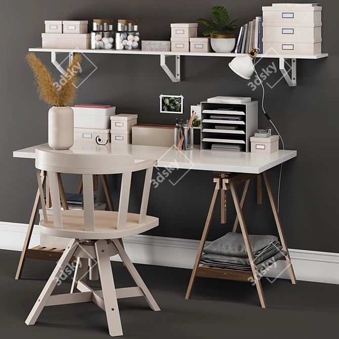 IKEA Office Set: Work & Home 3D model image 5