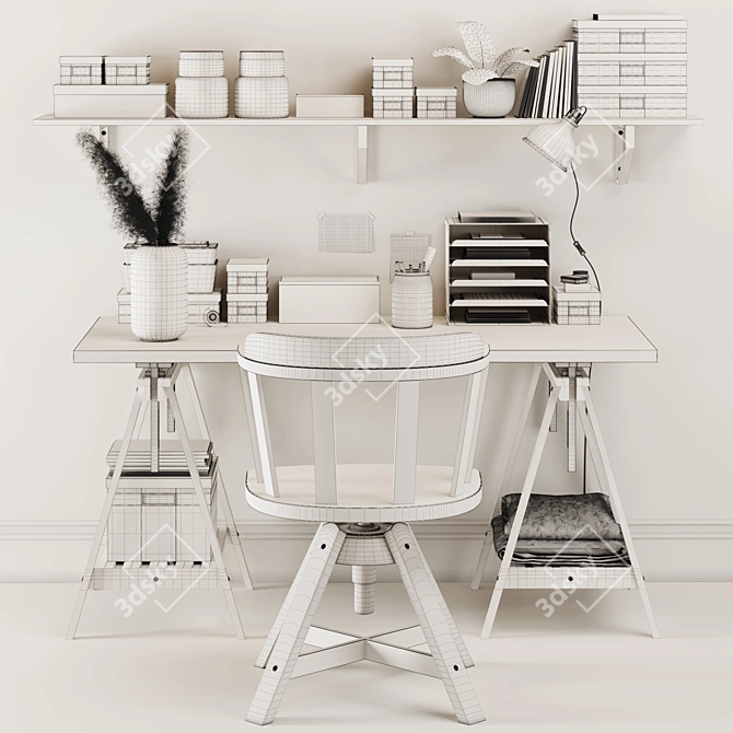 IKEA Office Set: Work & Home 3D model image 8