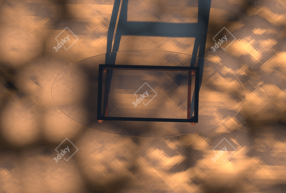 Crystal Clear Glass Table 3D model image 2