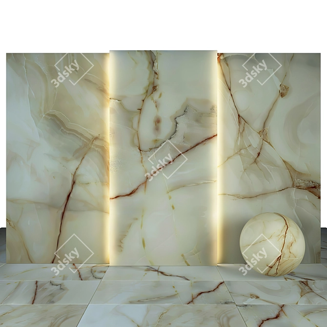 Onyx Blanche Texture Set 3D model image 1