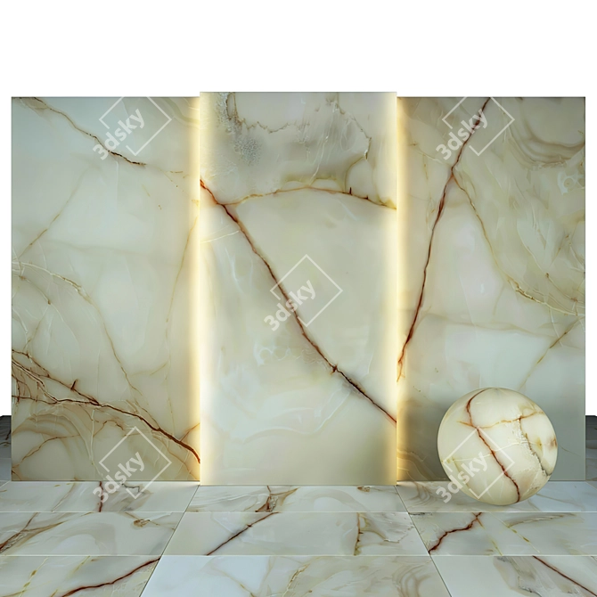 Onyx Blanche Texture Set 3D model image 2