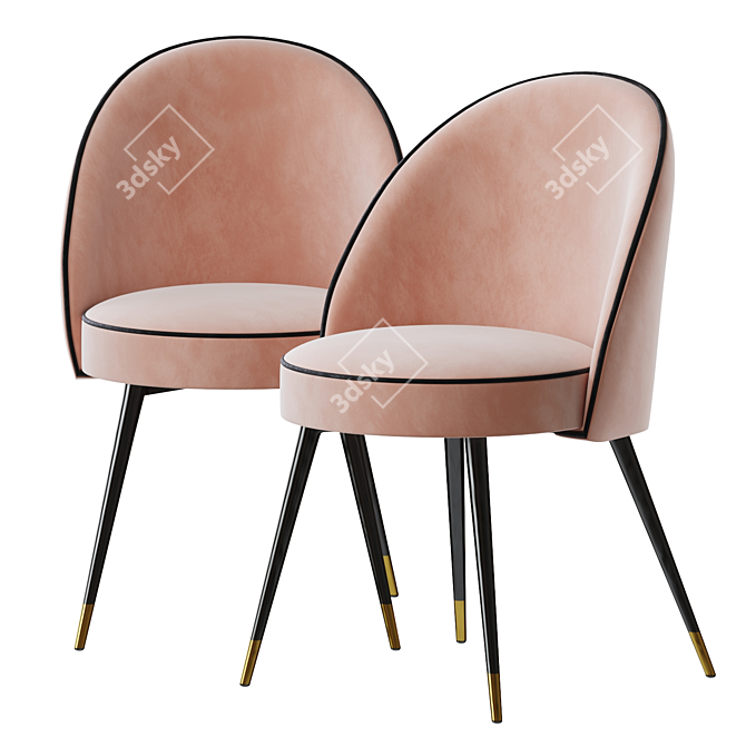 Elegant Eichholtz Cooper Dining Chair 3D model image 6