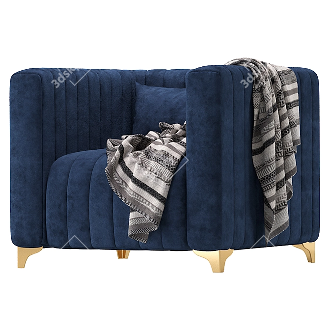 Elegant Simona Armchair 3D model image 5