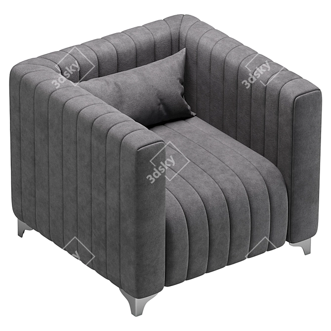 Elegant Simona Armchair 3D model image 6