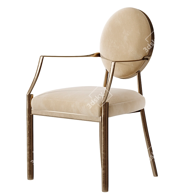 Elegant Eichholtz Scribe Dining Chair 3D model image 5