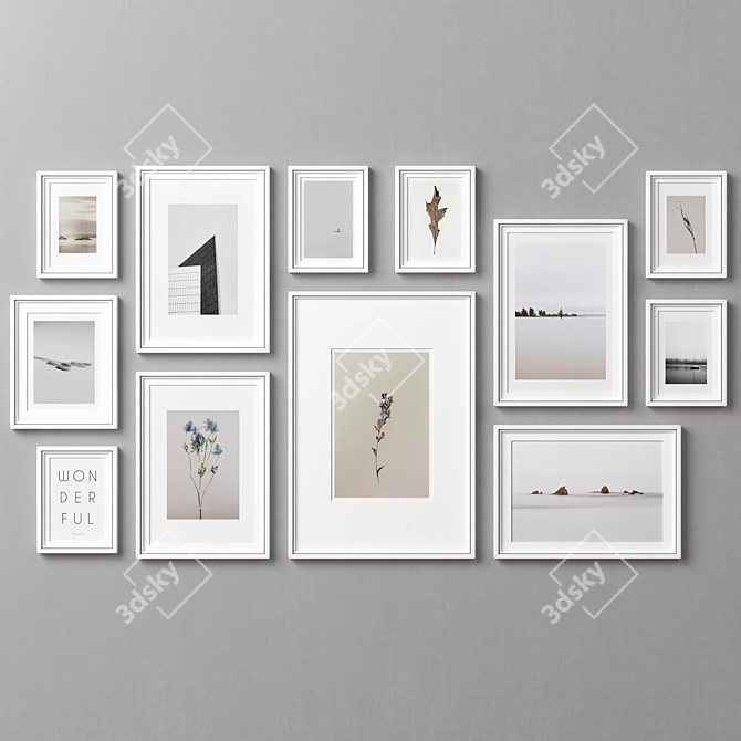 Versatile Collection: 12 Frames Set 3D model image 3