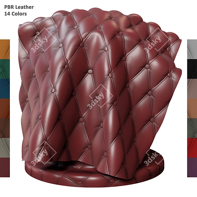 14 Color Options | PBR Leather Texture 3D model image 1