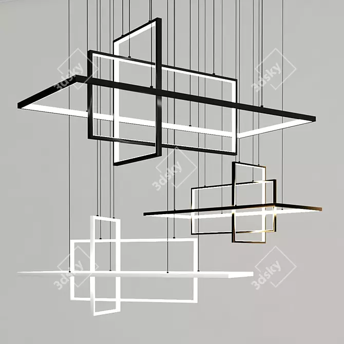 TILAN Ceiling Mount Design Lamp 3D model image 3