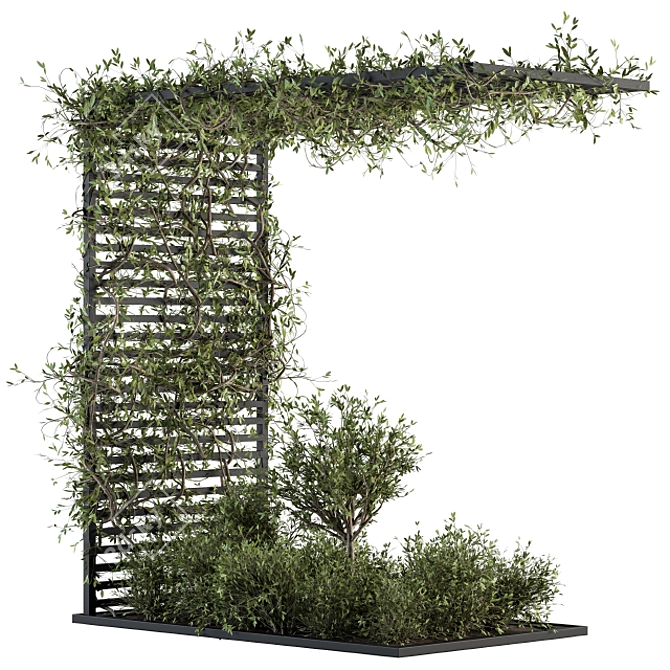 Evergreen Garden Set - Ivy & Bush 3D model image 1