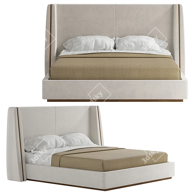 Barlow Bed Mezzo: Stylish and Spacious Sleep Solution 3D model image 1