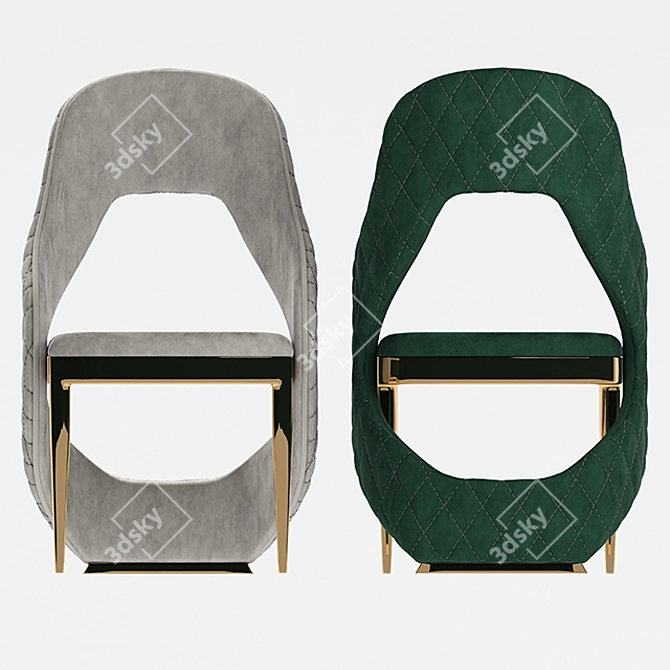 Golden Luxe Leg Chair 3D model image 2