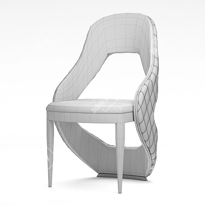 Golden Luxe Leg Chair 3D model image 6