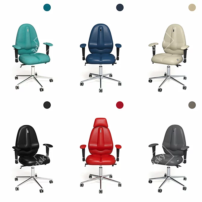 Kulik System Classic Ergonomic Chair 3D model image 4