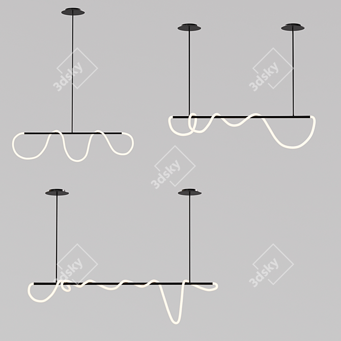 Minimalist Scandinavian Pendant Lights 3D model image 2