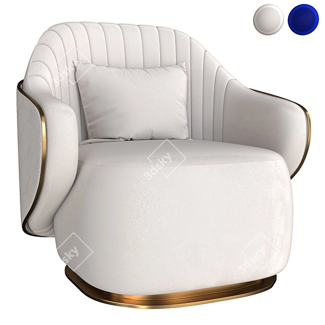 Elegant Visionnaire Adele Armchair 3D model image 1