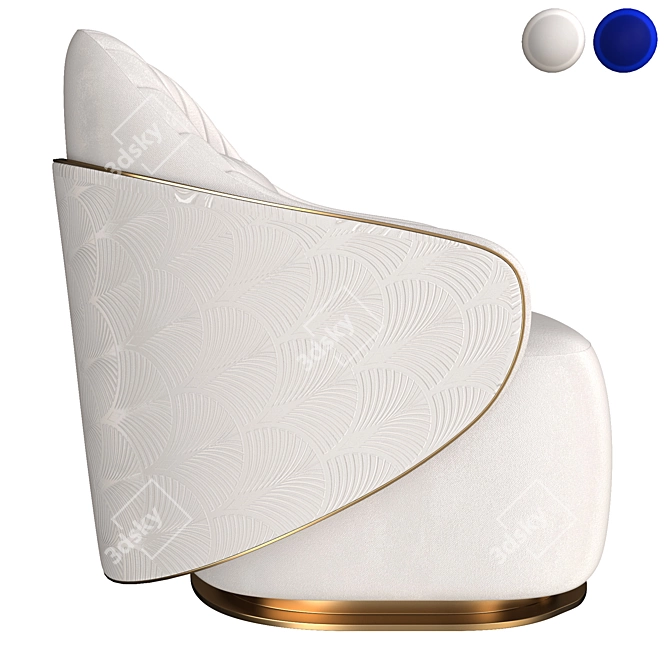 Elegant Visionnaire Adele Armchair 3D model image 4