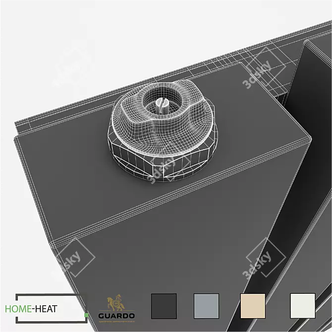 Guardo Retta 6SP Vertical Radiator Set 3D model image 4